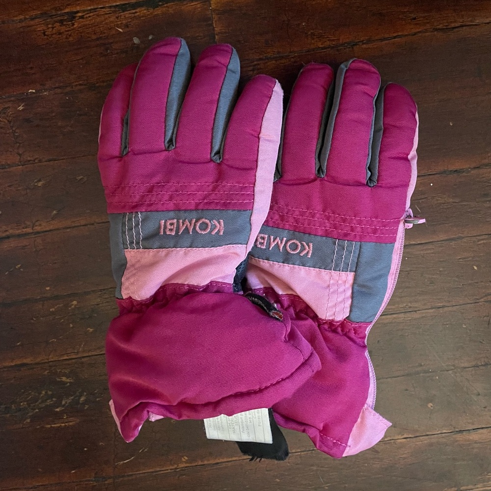 Kombi Peewee L/XL Pink and Black Gloves